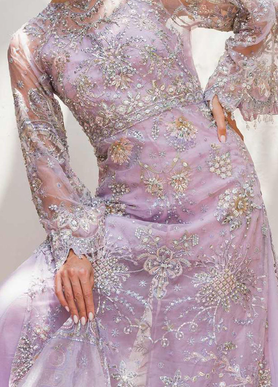 Evara By Elaf Embroidered Organza Suits Unstitched 4 Piece EF23EV-2 EEW-01 ESFIR - Wedding Collection