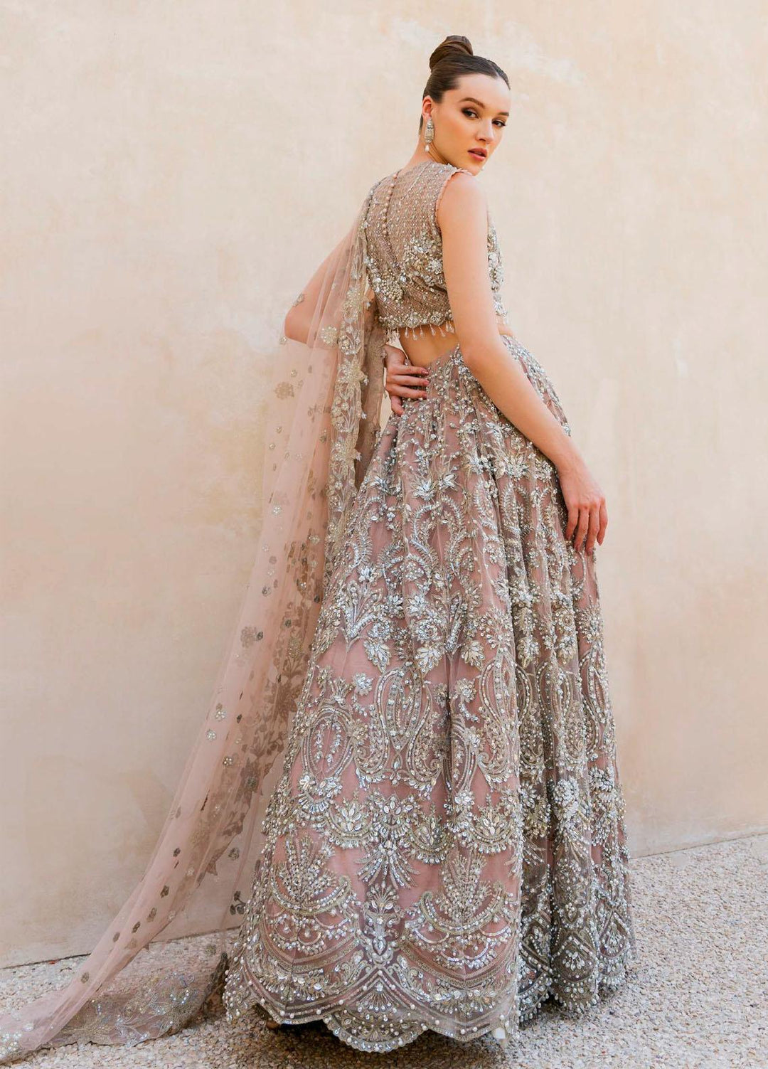 Evara By Elaf Embroidered Net Suits Unstitched 3 Piece EF23EV-2 EEW-05 JASMINE - Wedding Collection