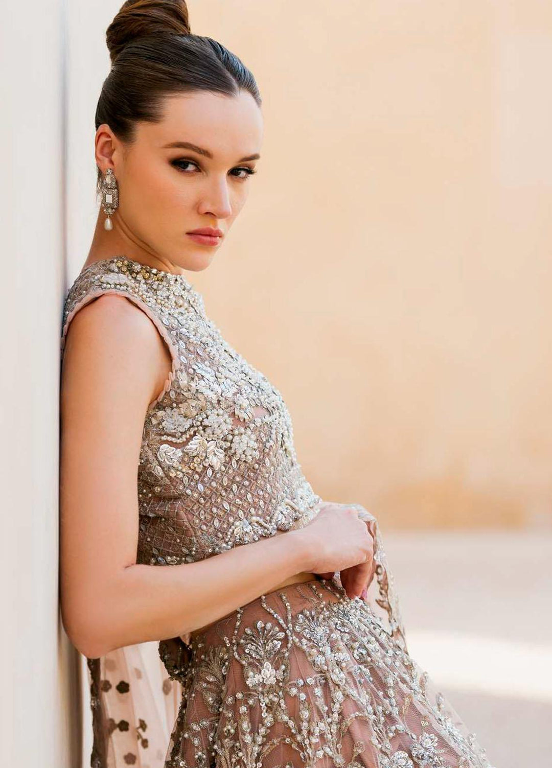 Evara By Elaf Embroidered Net Suits Unstitched 3 Piece EF23EV-2 EEW-05 JASMINE - Wedding Collection