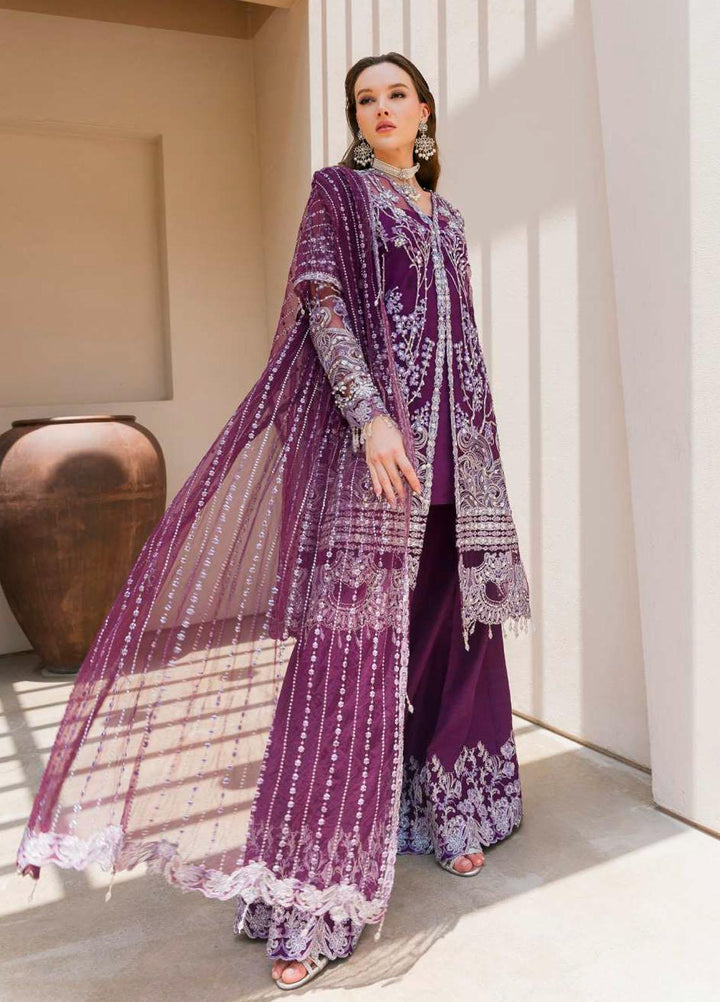 Evara By Elaf Embroidered Net Suits Unstitched 4 Piece EF23EV-2 EEW-08 ALMAS - Wedding Collection