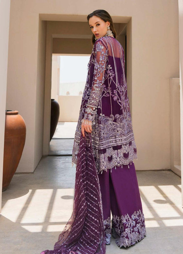 Evara By Elaf Embroidered Net Suits Unstitched 4 Piece EF23EV-2 EEW-08 ALMAS - Wedding Collection