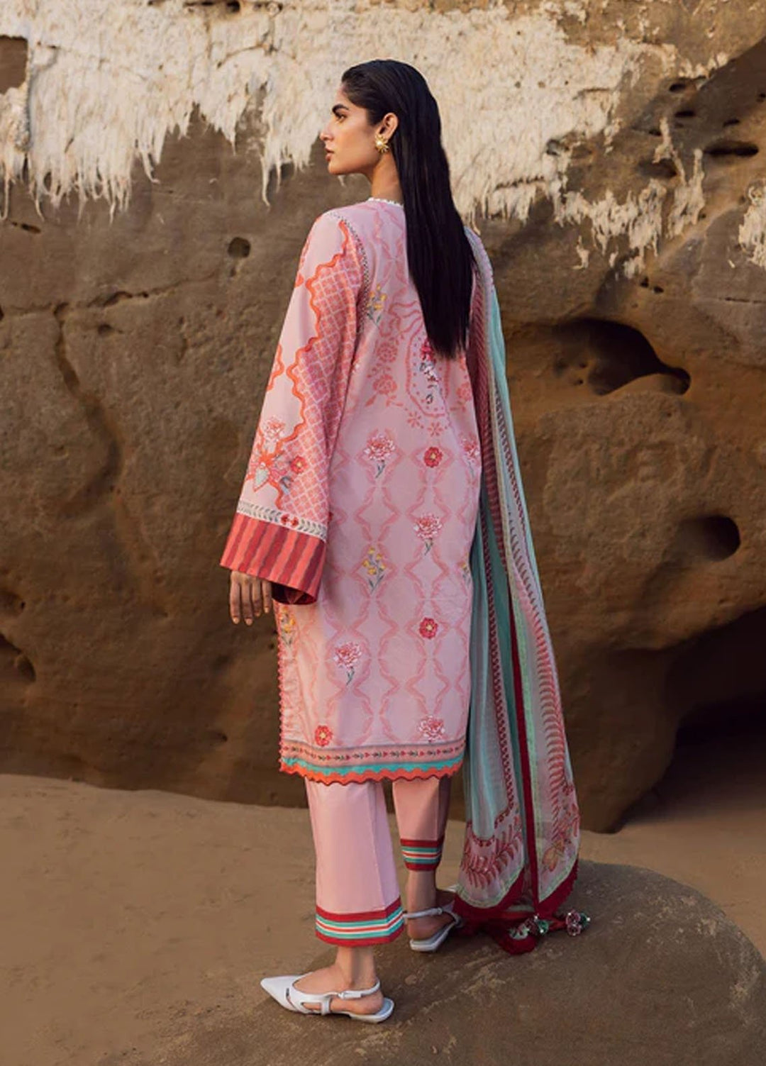 Everyday by Sadaf Fawad Khan Embroidered Lawn Suits Unstitched 3 Piece SDF25EV Bows & Ribons - Summer Collection