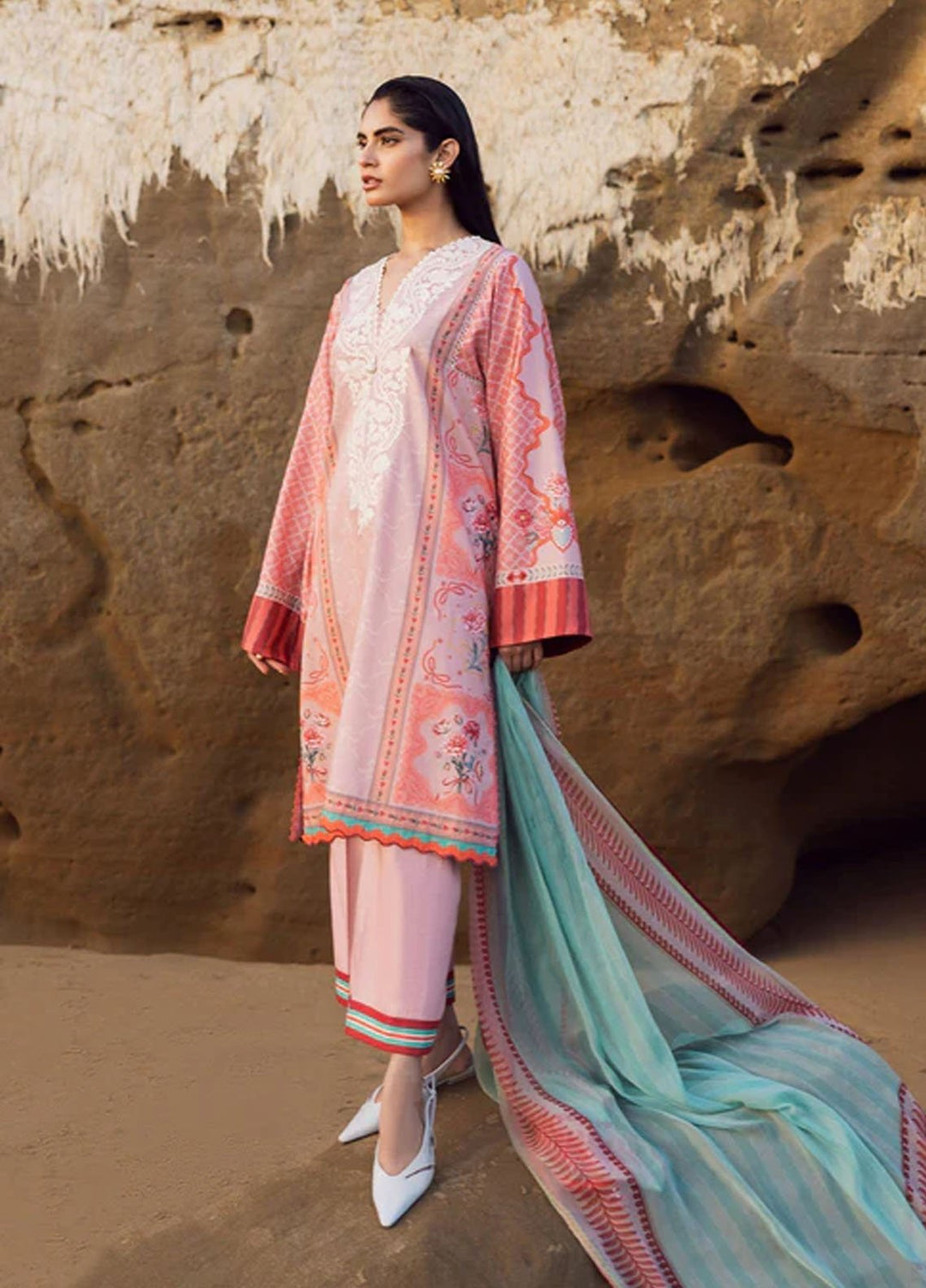 Everyday by Sadaf Fawad Khan Embroidered Lawn Suits Unstitched 3 Piece SDF25EV Bows & Ribons - Summer Collection