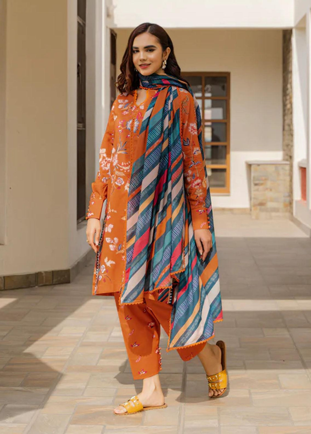 Everyday Wear By Florent Printed Lawn Suits Unstitched 3 Piece FL23EW FL-3A - Summer Collection
