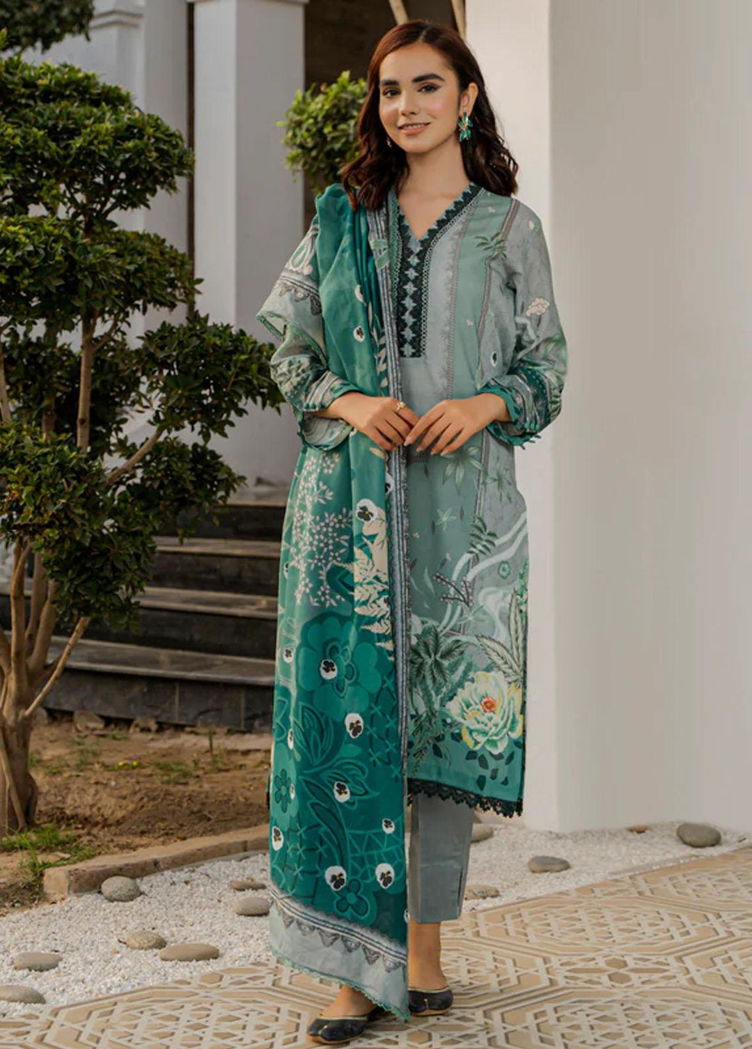 Everyday Wear By Florent Printed Lawn Suits Unstitched 3 Piece FL23EW FL-9B - Summer Collection