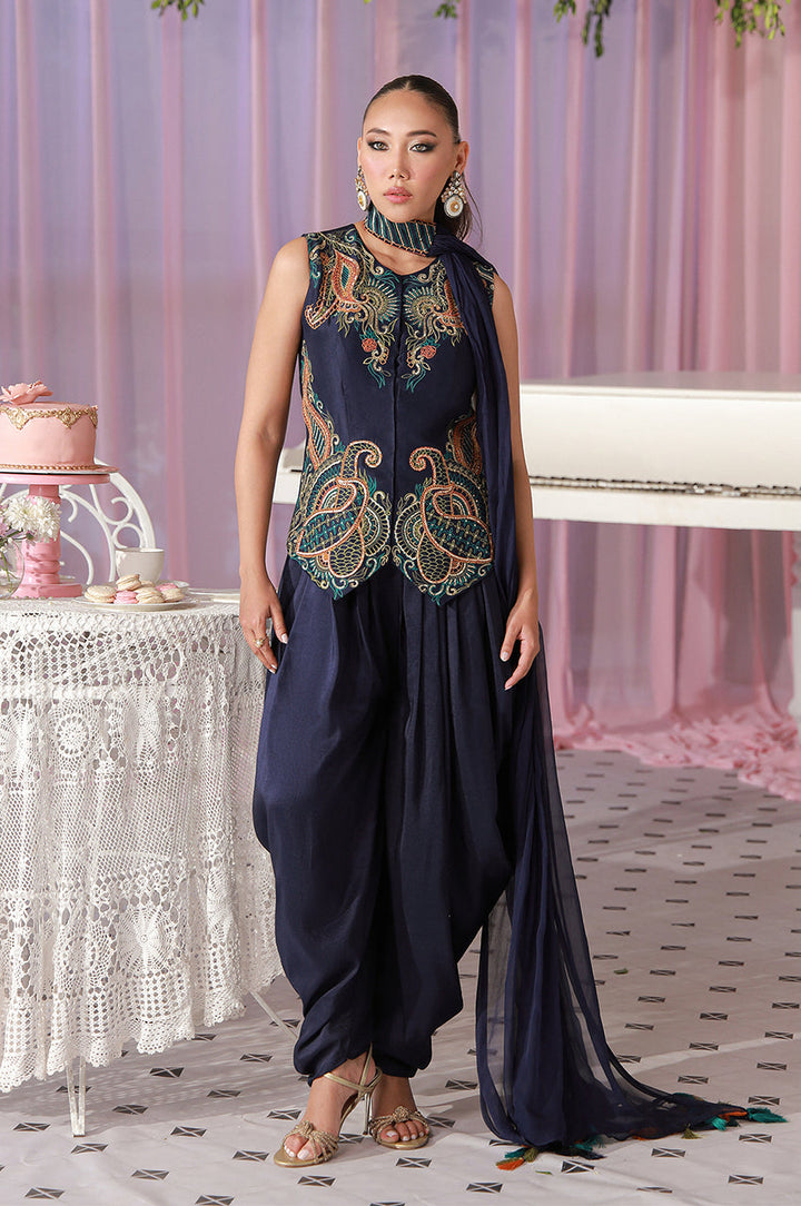 Sera From Nizka By Nida Rehan RTW Embroidered Chiffon 3 Piece Suit Vayra - Festive Collection