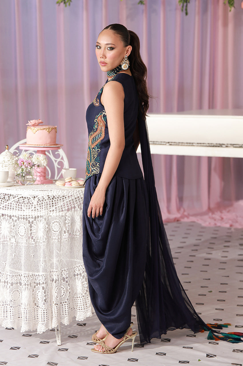 Sera From Nizka By Nida Rehan RTW Embroidered Chiffon 3 Piece Suit Vayra - Festive Collection