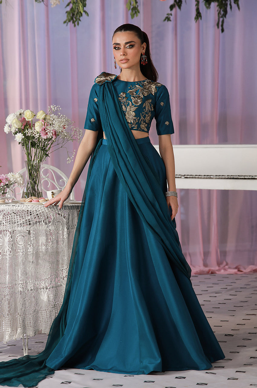 Sera From Nizka By Nida Rehan RTW Embroidered Organza 3 Piece Suit Maera - Festive Collection