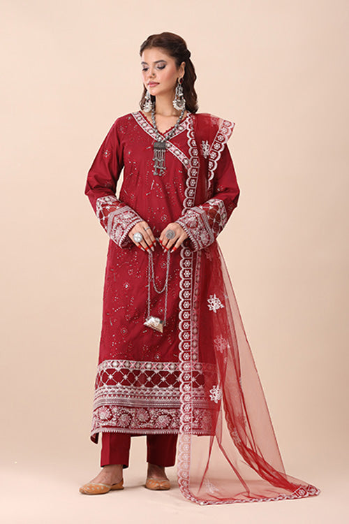 La Elise Women RTW Embroidered Lawn 3 Piece Suit 0001402 Nurgul - Casual Collection