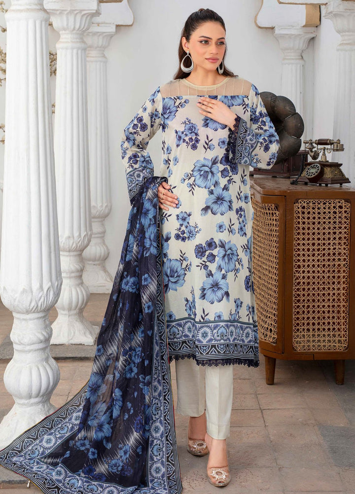 Fabiha by Feroza Digital Printed Lawn Suits Unstitched 3 Piece FZ25FDP D-12 - Summer Collection