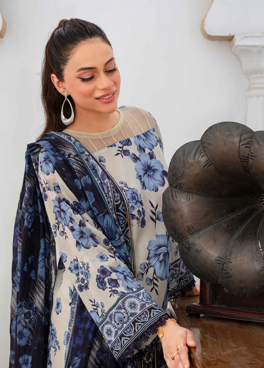 Fabiha by Feroza Digital Printed Lawn Suits Unstitched 3 Piece FZ25FDP D-12 - Summer Collection