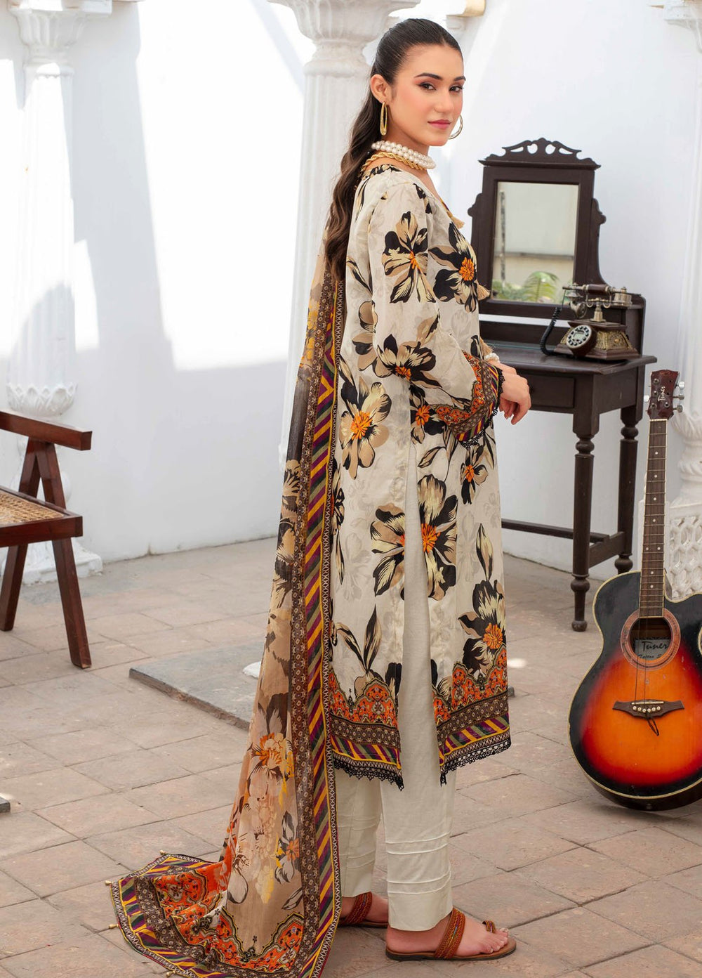 Fabiha by Feroza Digital Printed Lawn Suits Unstitched 3 Piece FZ25FDP D-2 - Summer Collection