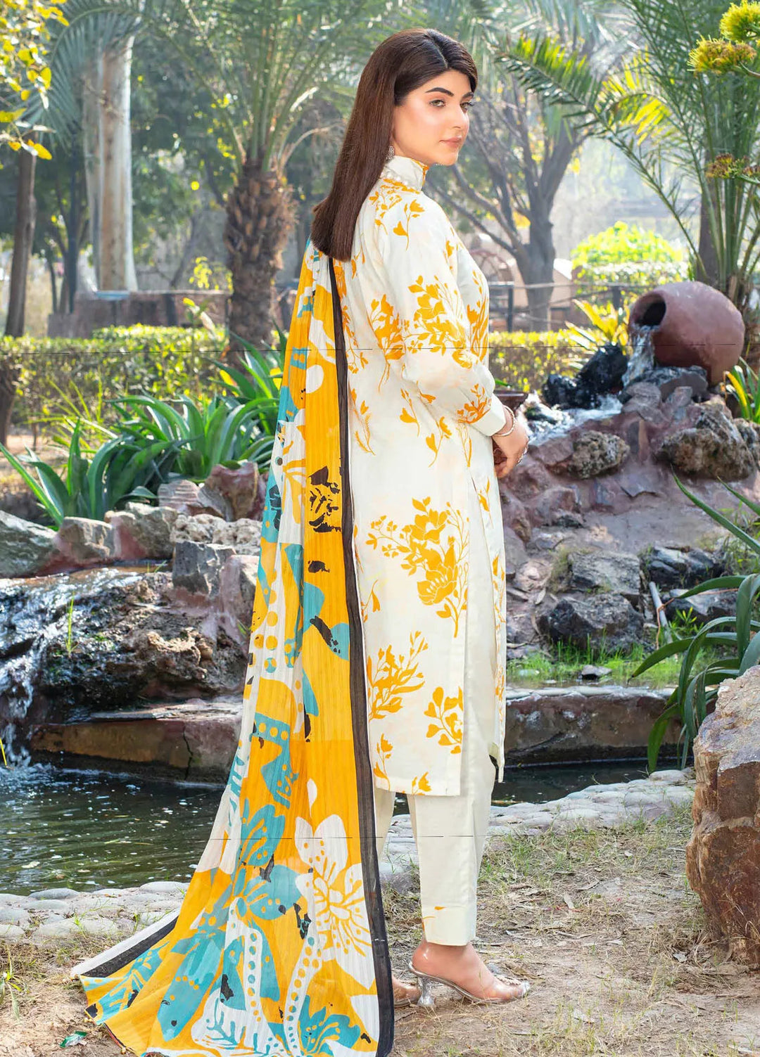 Fabiha by Feroza Printed Lawn Suits Unstitched 3 Piece FZ25FB D-01 - Summer Collection