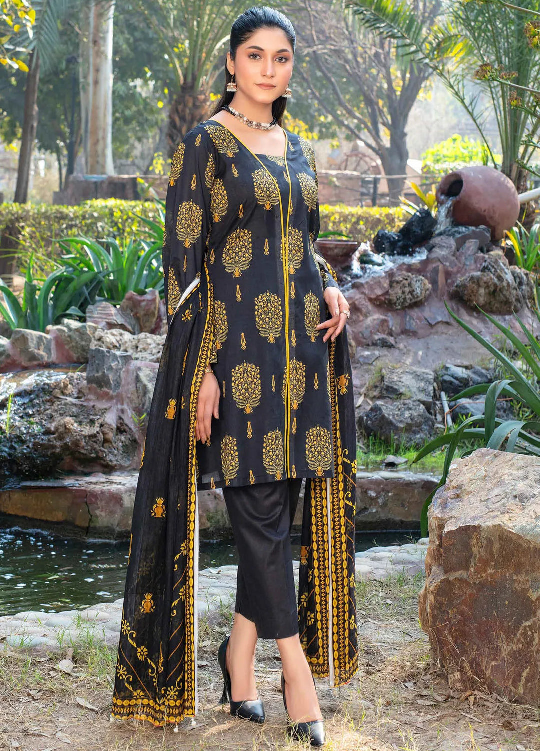 Fabiha by Feroza Printed Lawn Suits Unstitched 3 Piece FZ25FB D-02 - Summer Collection