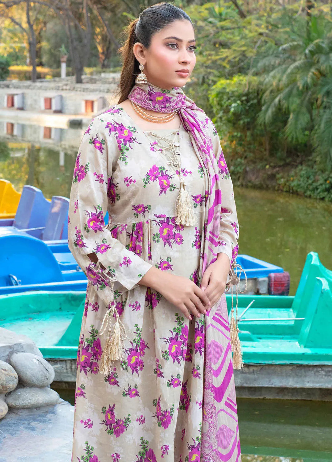 Fabiha by Feroza Printed Lawn Suits Unstitched 3 Piece FZ25FB D-05 - Summer Collection