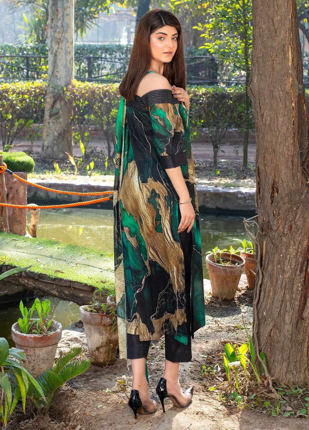 Fabiha by Feroza Printed Lawn Suits Unstitched 3 Piece FZ25FB D-12 - Summer Collection