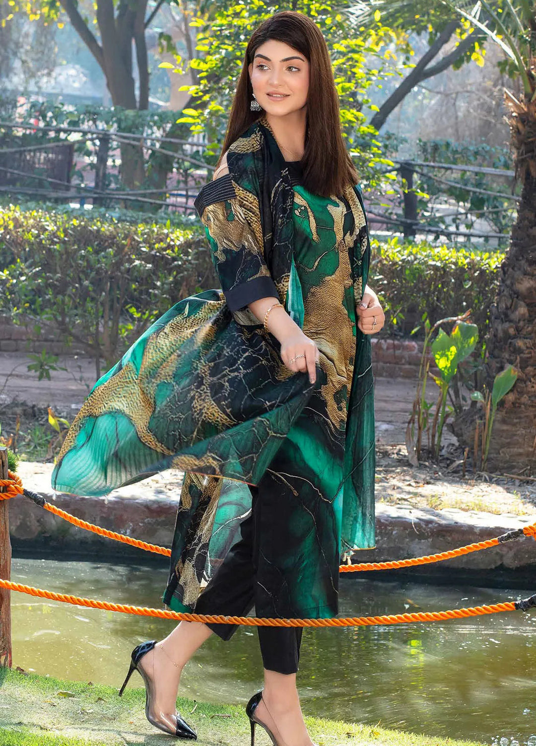 Fabiha by Feroza Printed Lawn Suits Unstitched 3 Piece FZ25FB D-12 - Summer Collection