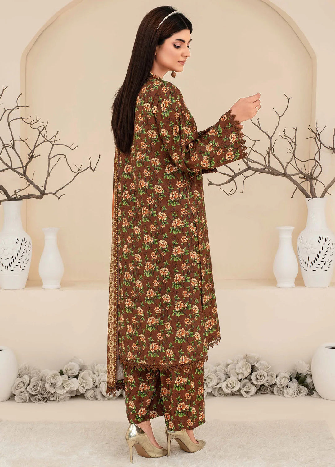Fabiha By Feroza Printed Linen Suit Unstitched 3 Piece FZ24F D-04 - Summer Collection