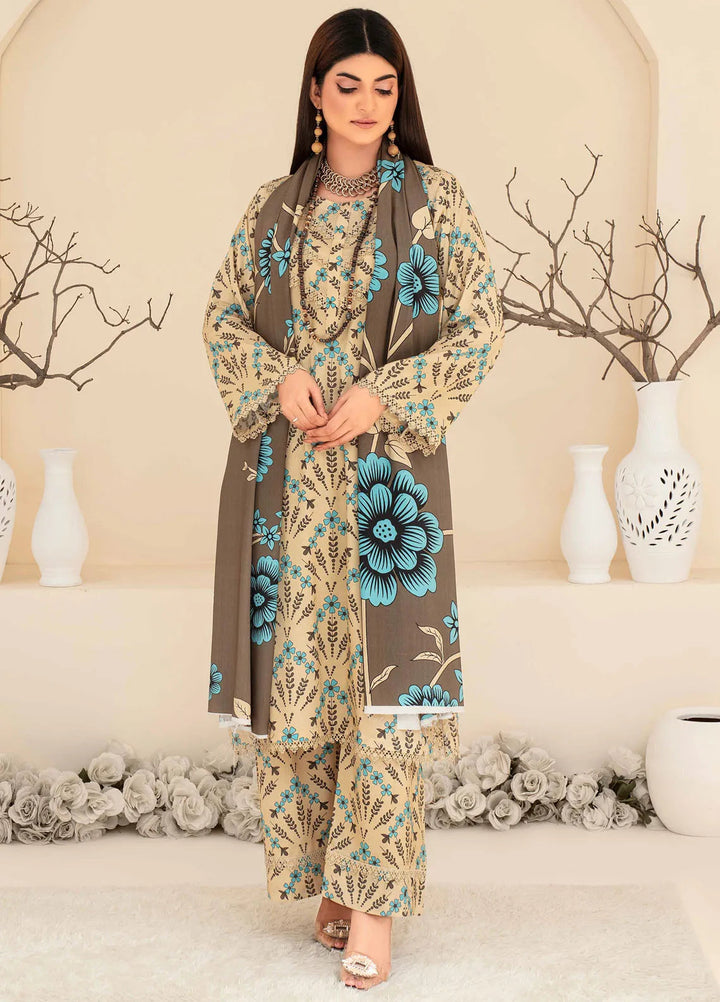 Fabiha By Feroza Printed Linen Suit Unstitched 3 Piece FZ24F D-05 - Summer Collection