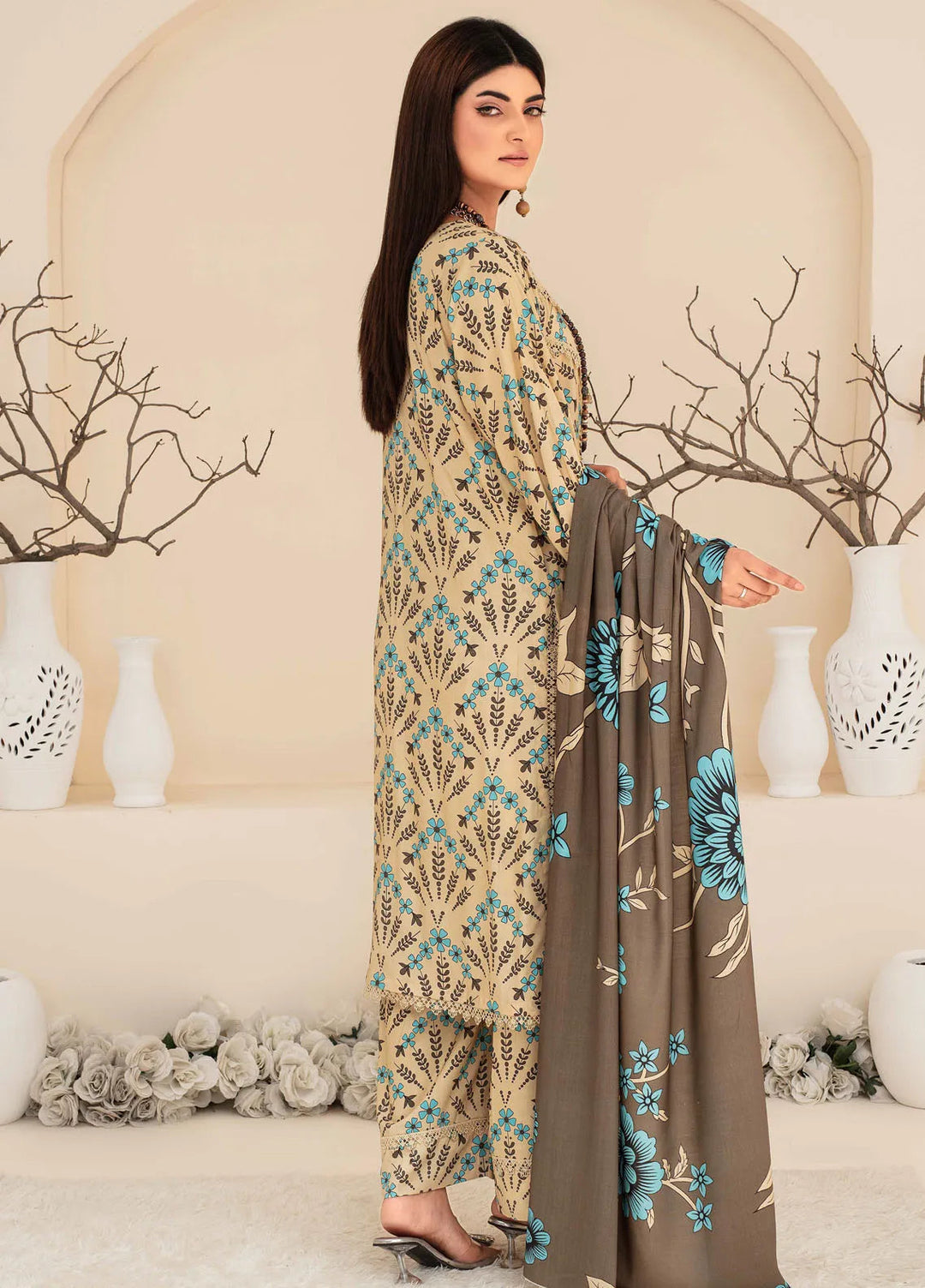 Fabiha By Feroza Printed Linen Suit Unstitched 3 Piece FZ24F D-05 - Summer Collection