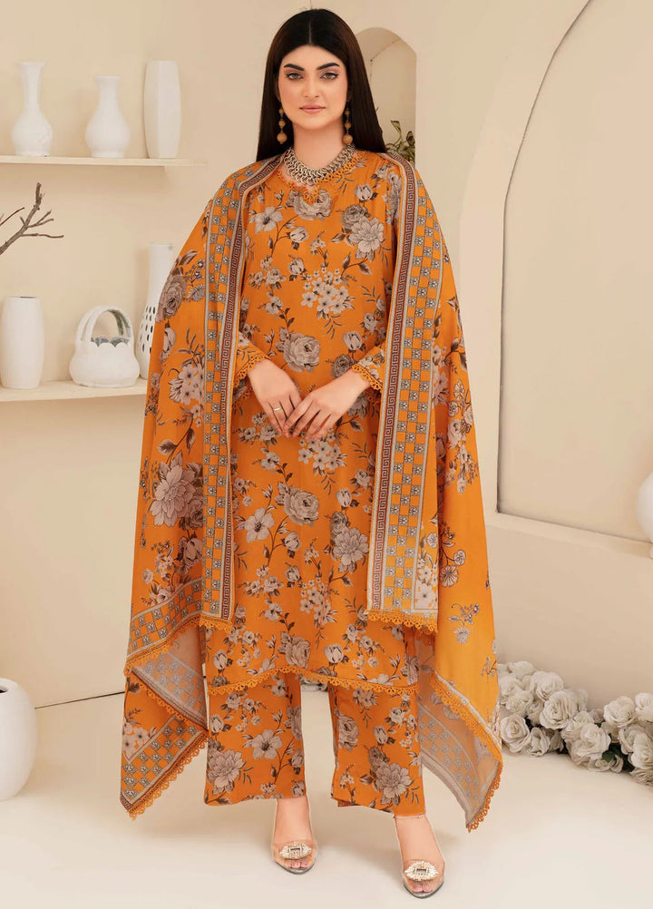 Fabiha By Feroza Printed Linen Suit Unstitched 3 Piece FZ24F D-06 - Summer Collection
