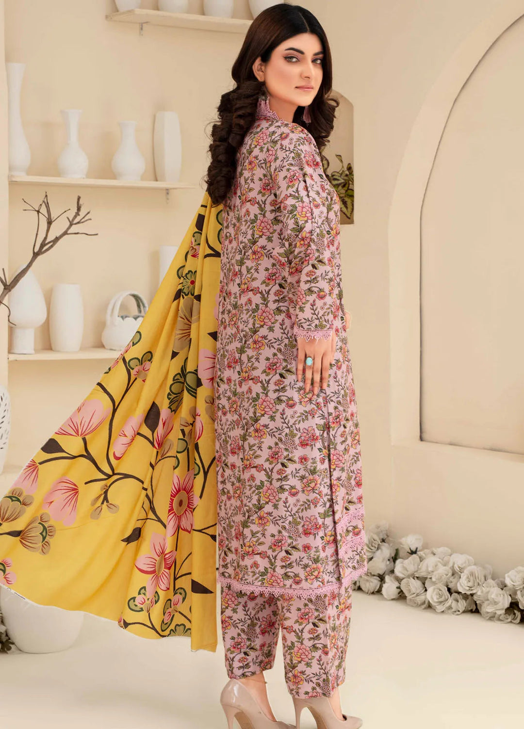 Fabiha By Feroza Printed Linen Suit Unstitched 3 Piece FZ24F D-08 - Summer Collection