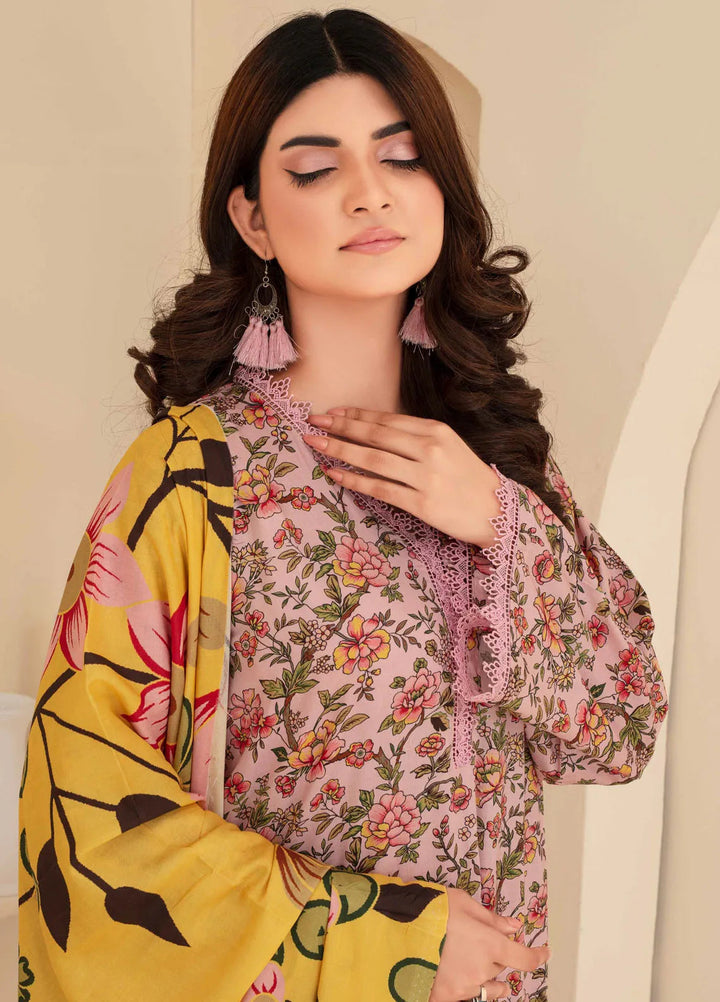 Fabiha By Feroza Printed Linen Suit Unstitched 3 Piece FZ24F D-08 - Summer Collection