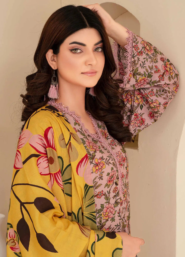 Fabiha By Feroza Printed Linen Suit Unstitched 3 Piece FZ24F D-08 - Summer Collection