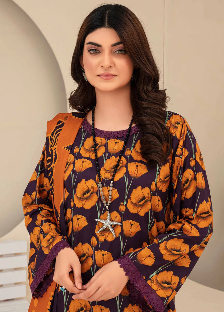 Fabiha By Feroza Printed Linen Suit Unstitched 3 Piece FZ24F D-10 - Summer Collection