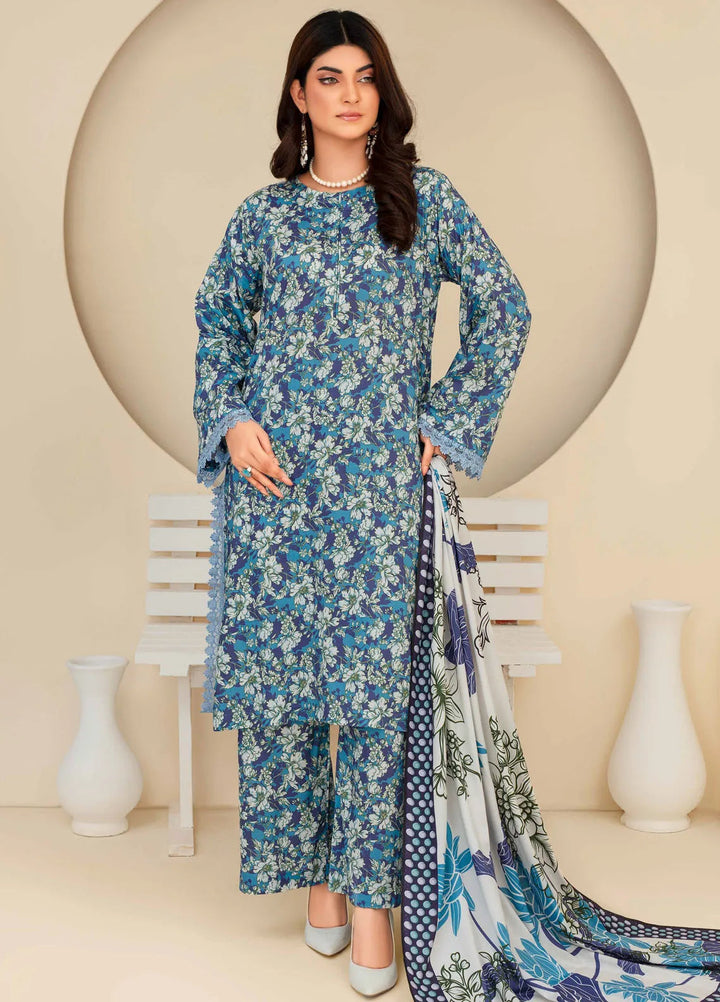 Fabiha By Feroza Printed Linen Suit Unstitched 3 Piece FZ24F D-11 - Summer Collection