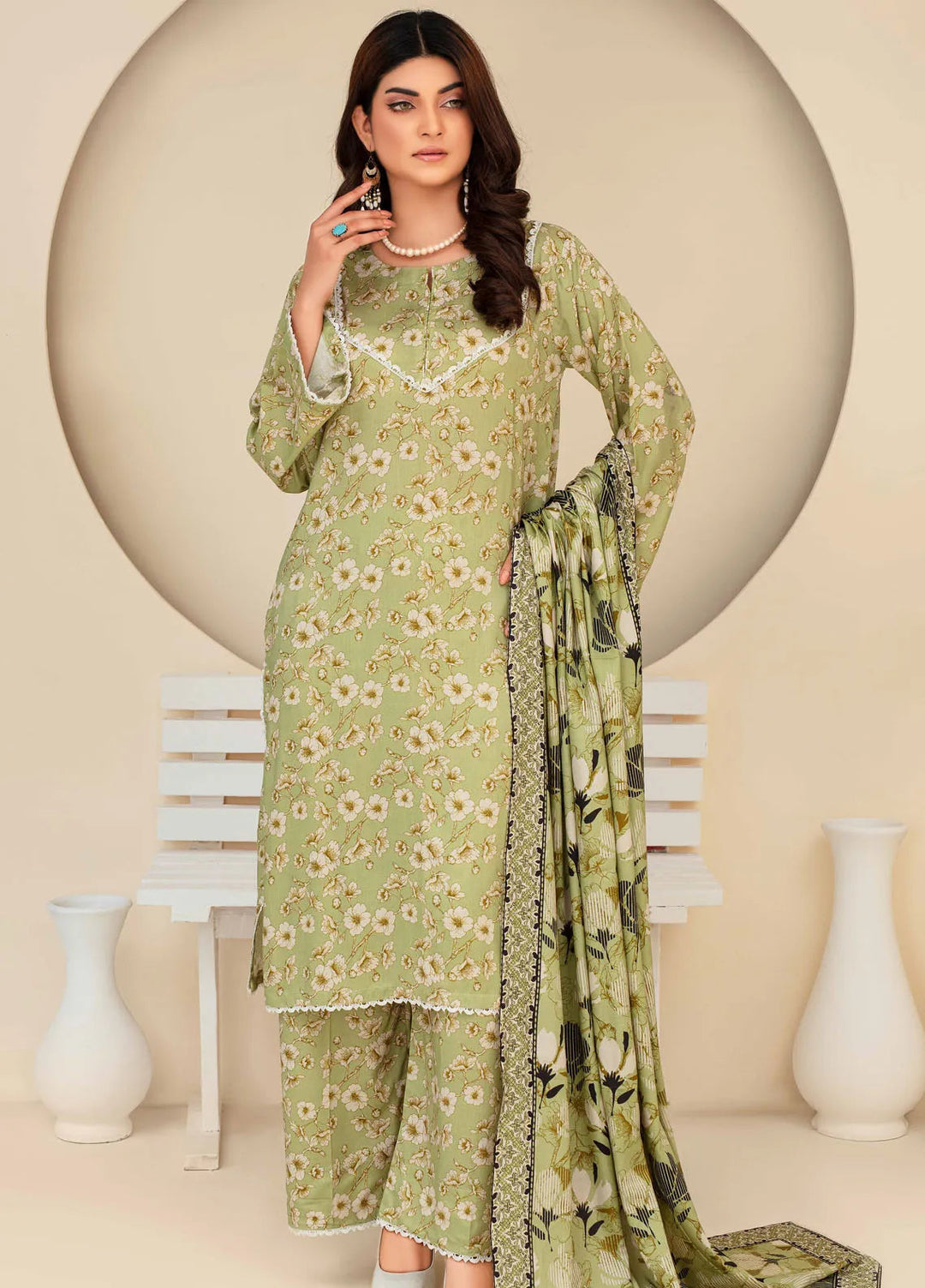 Fabiha By Feroza Printed Linen Suit Unstitched 3 Piece FZ24F D-12 - Summer Collection