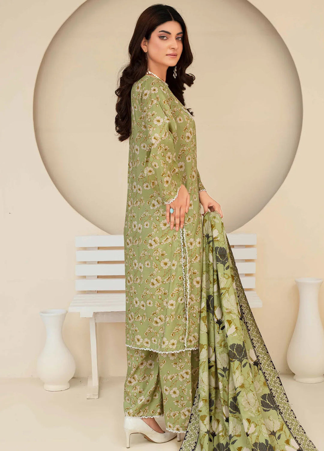 Fabiha By Feroza Printed Linen Suit Unstitched 3 Piece FZ24F D-12 - Summer Collection