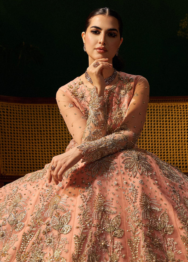 Fabiha Fatima Pret Embroidered Net 3 Piece Suit Rose