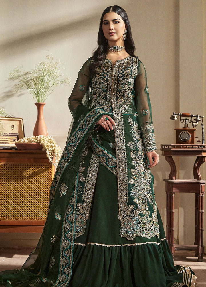 Fabiha Fatima Pret Embroidered Organza 3 Piece Suit Emerald