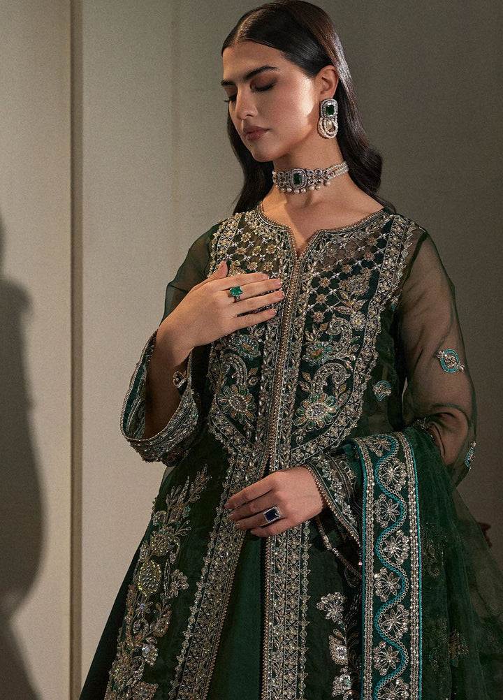 Fabiha Fatima Pret Embroidered Organza 3 Piece Suit Emerald