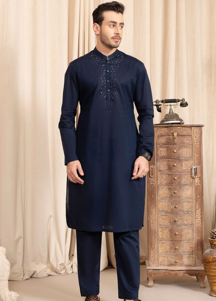 Fabrich Embroidered Cotton Suits Unstitched Kameez-Shalwar GTS-B-030 - Summer Collection