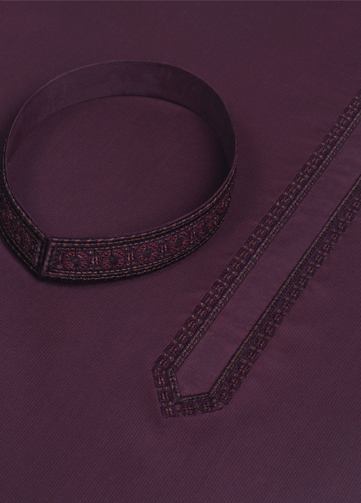 Fabrich Embroidered Suits Unstitched Kurta Shalwar GTS-EK-002 - Mens Collection