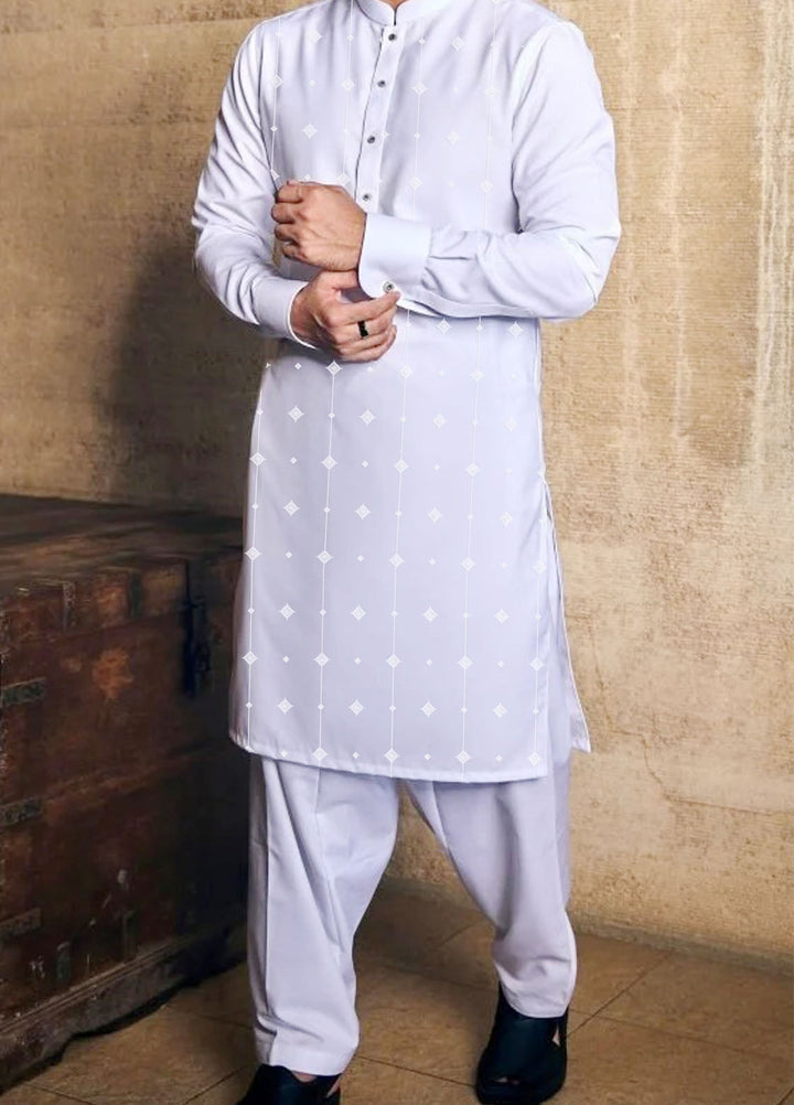 Fabrich Embroidered Suits Unstitched Kurta Shalwar GTS-NF-010 - Mens Collection