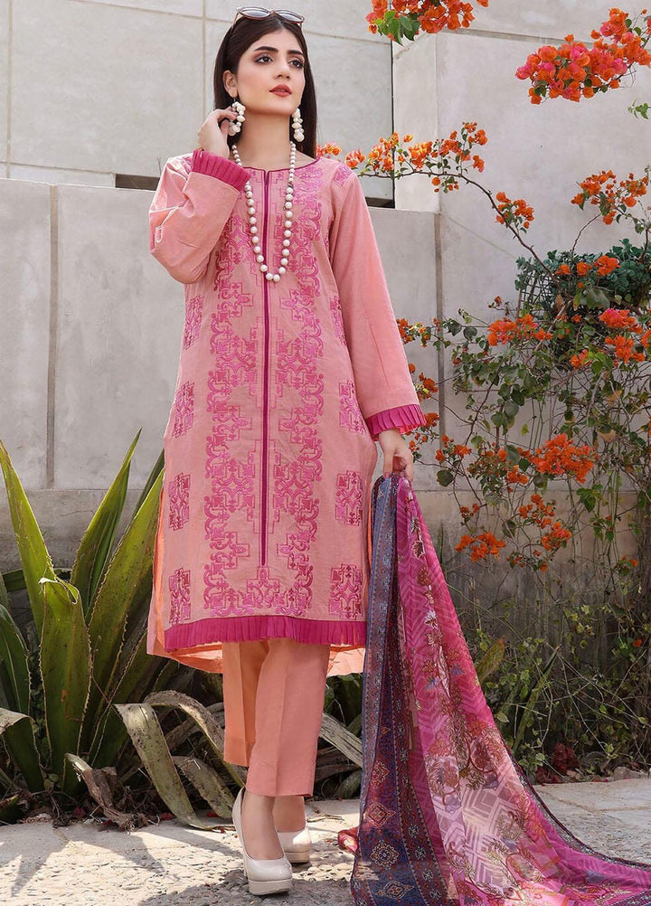 Faha By Khas Embroidered Lawn Suits Unstitched 3 Piece KHS23F KCE-1786 - Summer Collection
