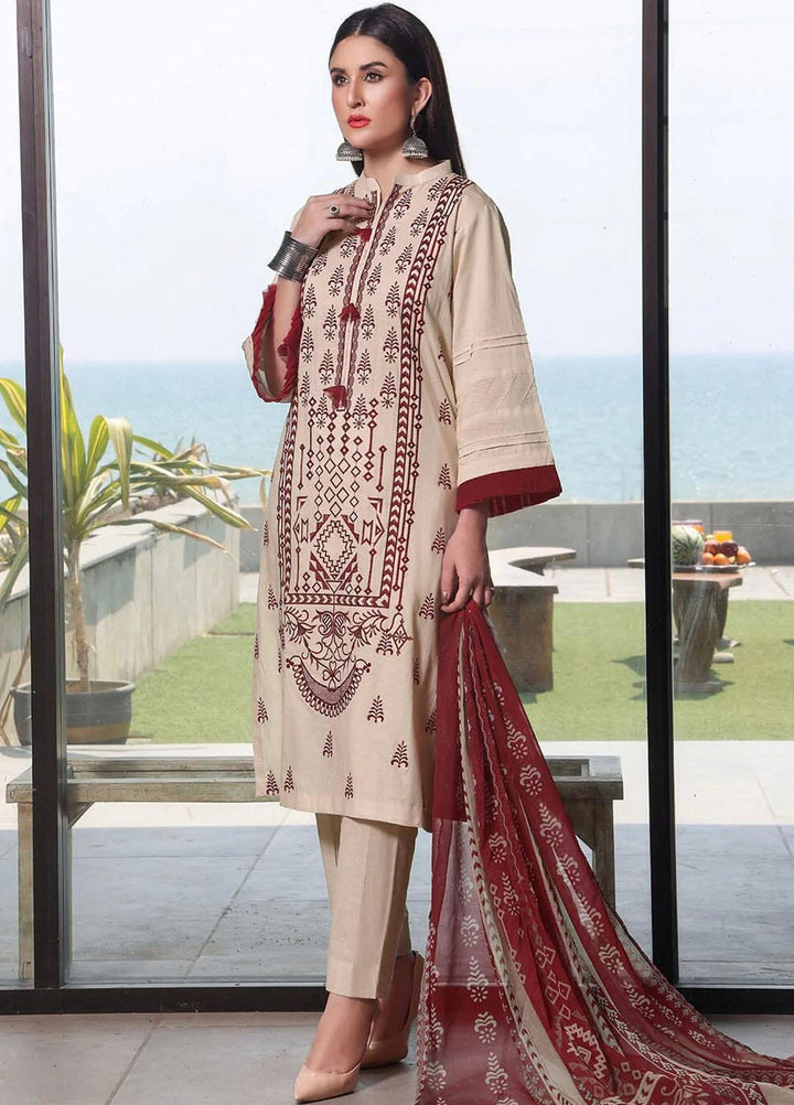 Faha By Khas Embroidered Lawn Suits Unstitched 3 Piece KHS23F KCE-1787 - Summer Collection