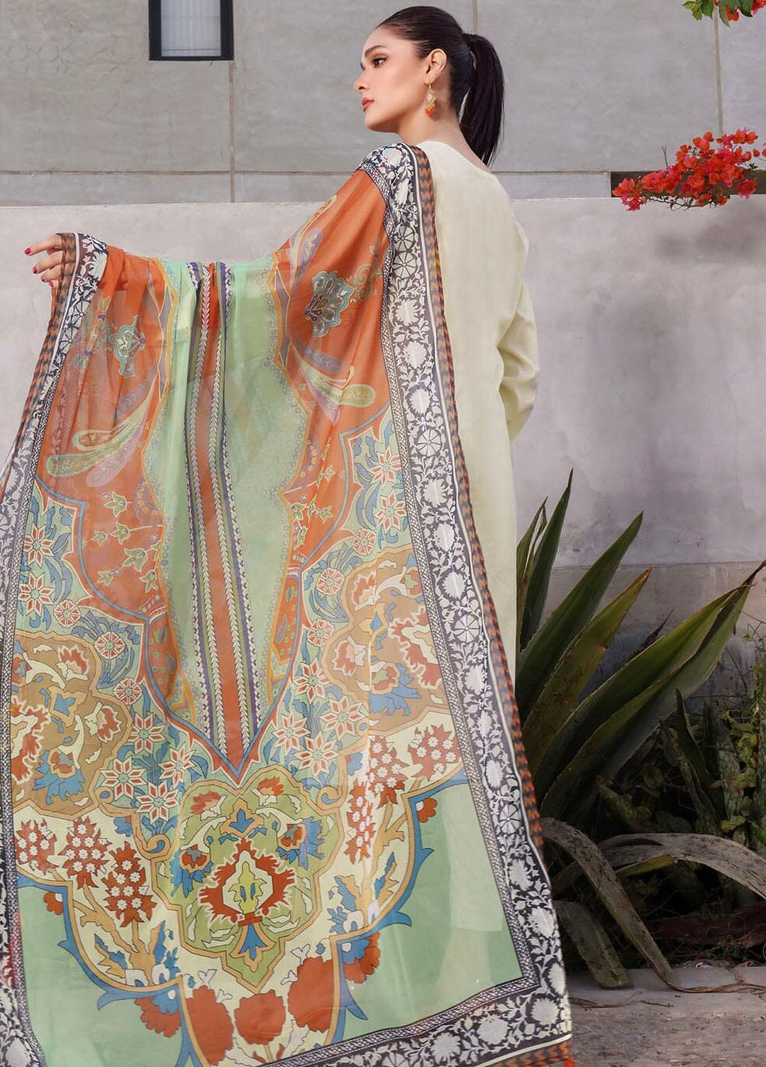 Faha By Khas Embroidered Lawn Suits Unstitched 3 Piece KHS23F KCE-1788 - Summer Collection