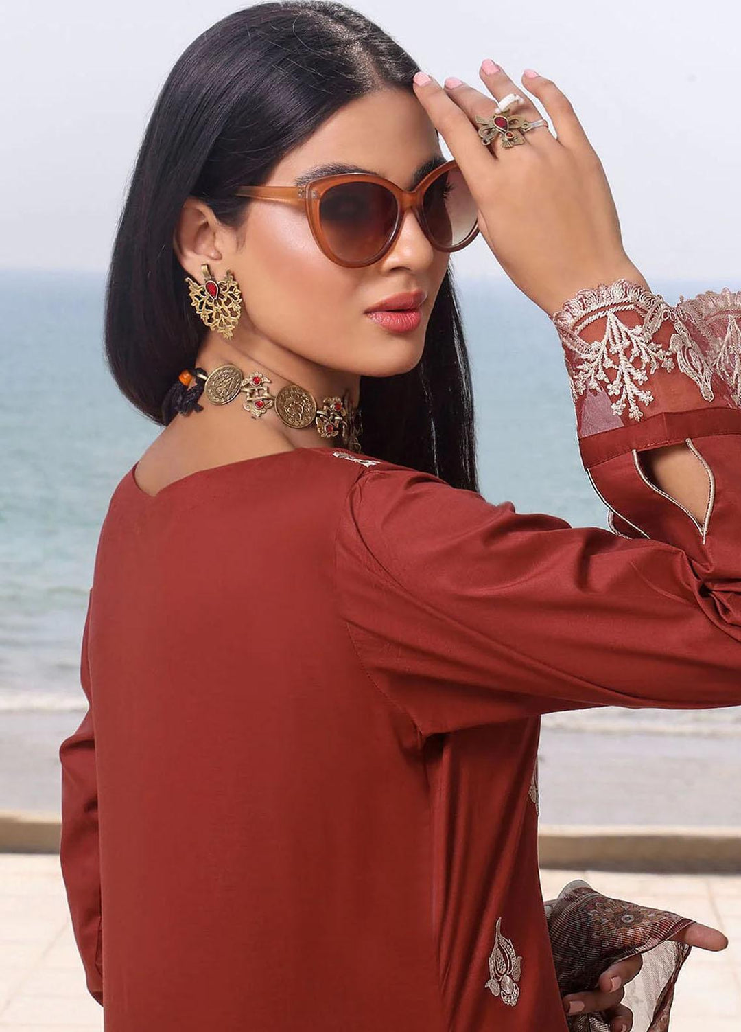 Faha By Khas Embroidered Lawn Suits Unstitched 3 Piece KHS23F KCNE-1782 - Summer Collection