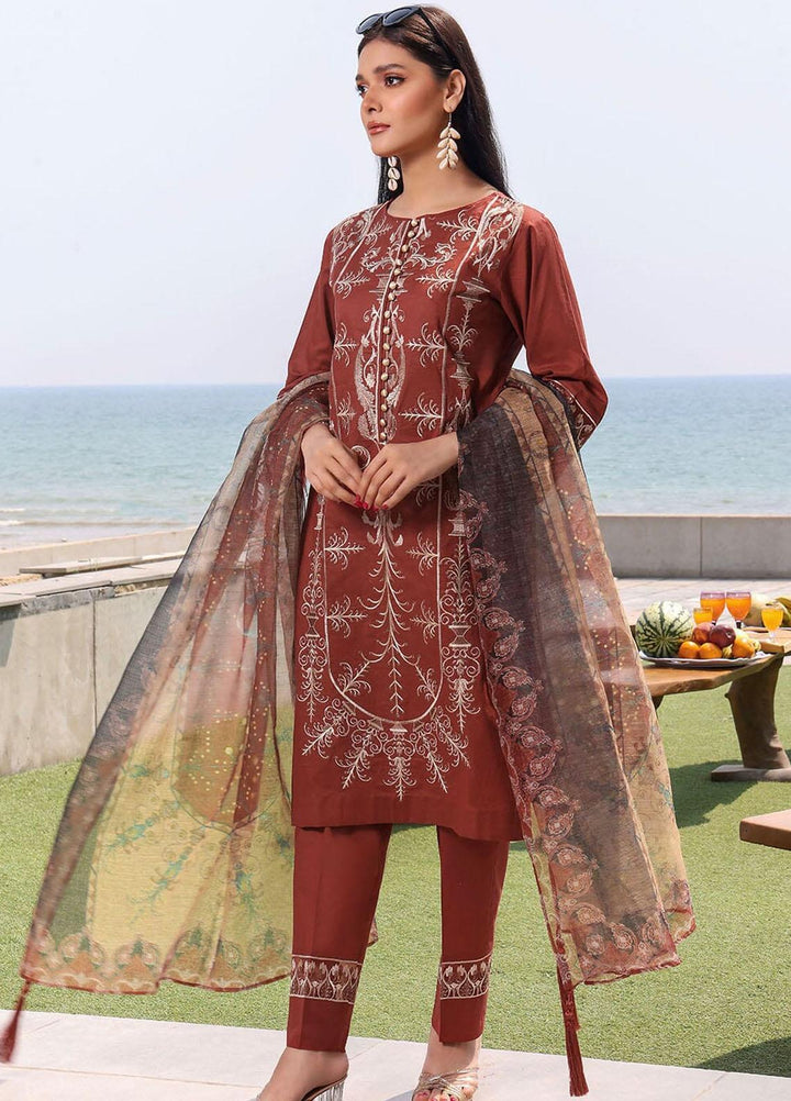 Faha By Khas Embroidered Lawn Suits Unstitched 3 Piece KHS23F KCNE-1783 - Summer Collection