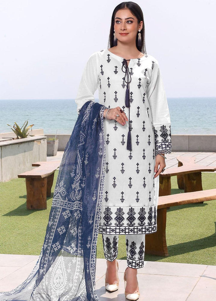 Faha By Khas Embroidered Lawn Suits Unstitched 3 Piece KHS23F KCNE-1784 - Summer Collection