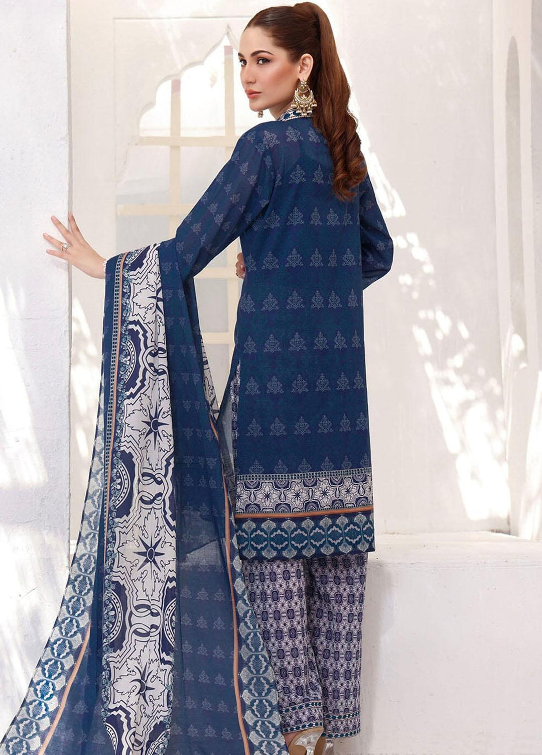 Faha By Khas Embroidered Lawn Suits Unstitched 3 Piece KHS23F KL-1791 - Summer Collection