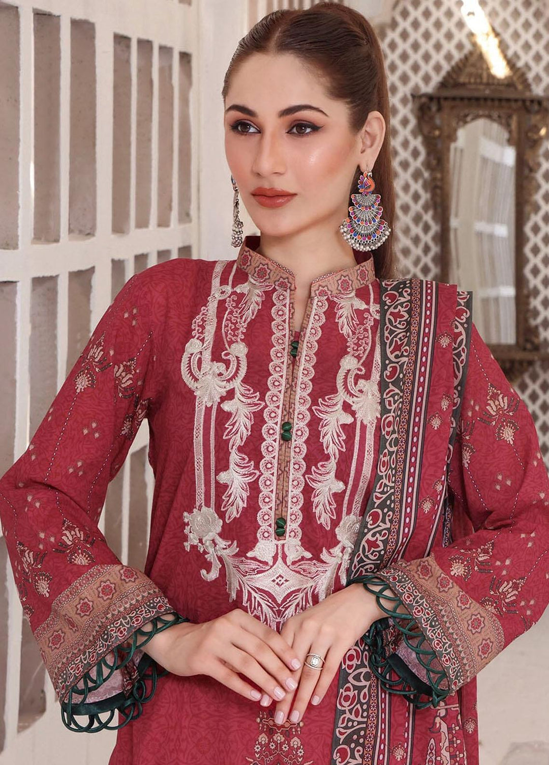 Faha By Khas Embroidered Lawn Suits Unstitched 3 Piece KHS23F KL-1795 - Summer Collection