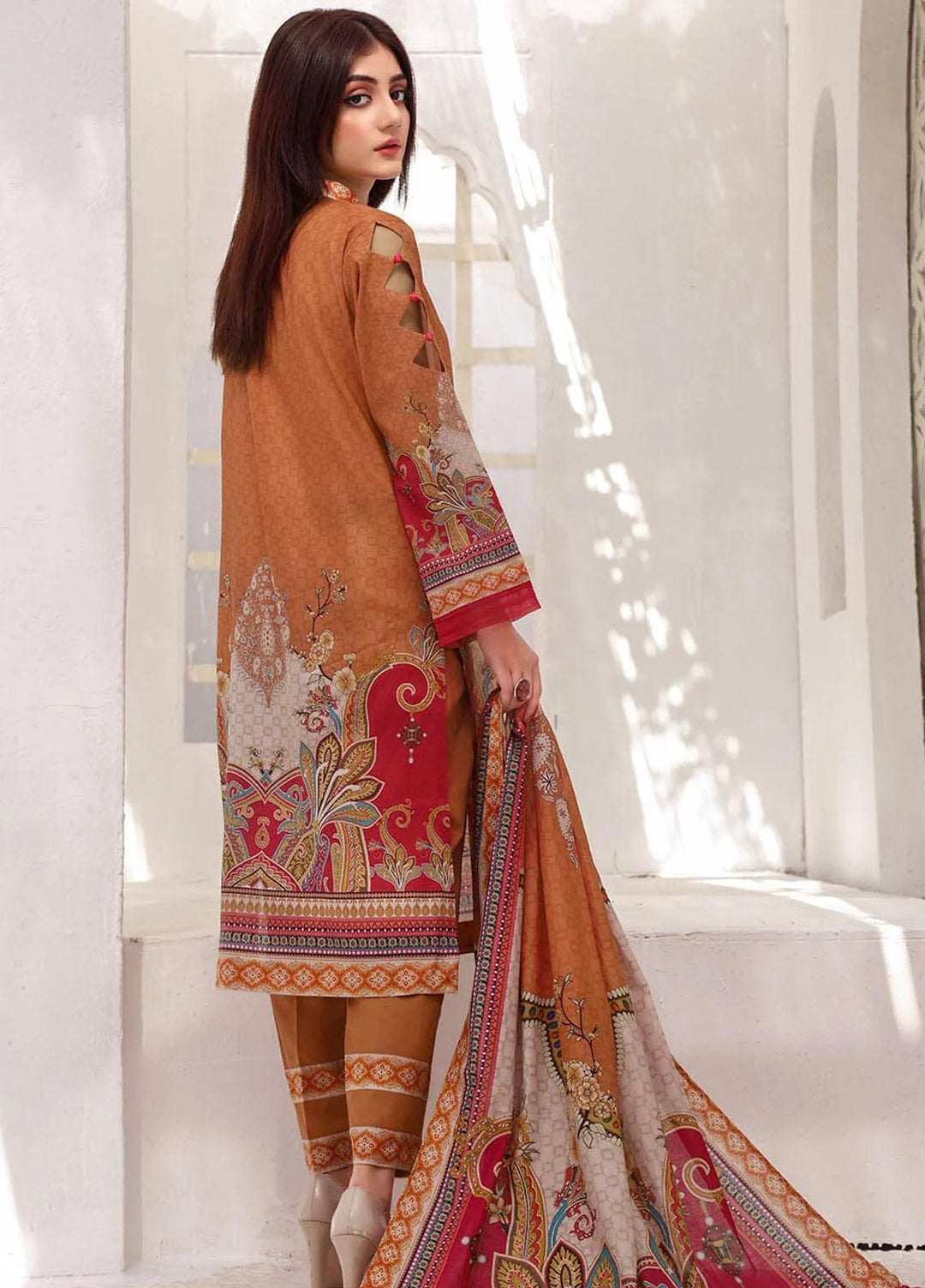 Faha By Khas Embroidered Lawn Suits Unstitched 3 Piece KHS23F KL-1798 - Summer Collection