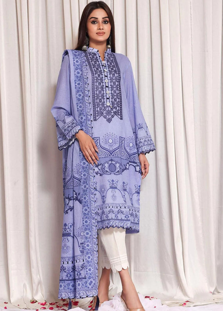 Faha By Khas Embroidered Lawn Suits Unstitched 3 Piece KHS23F KL-1799 - Summer Collection
