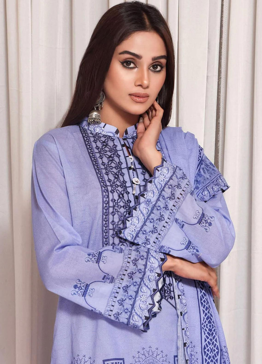 Faha By Khas Embroidered Lawn Suits Unstitched 3 Piece KHS23F KL-1799 - Summer Collection
