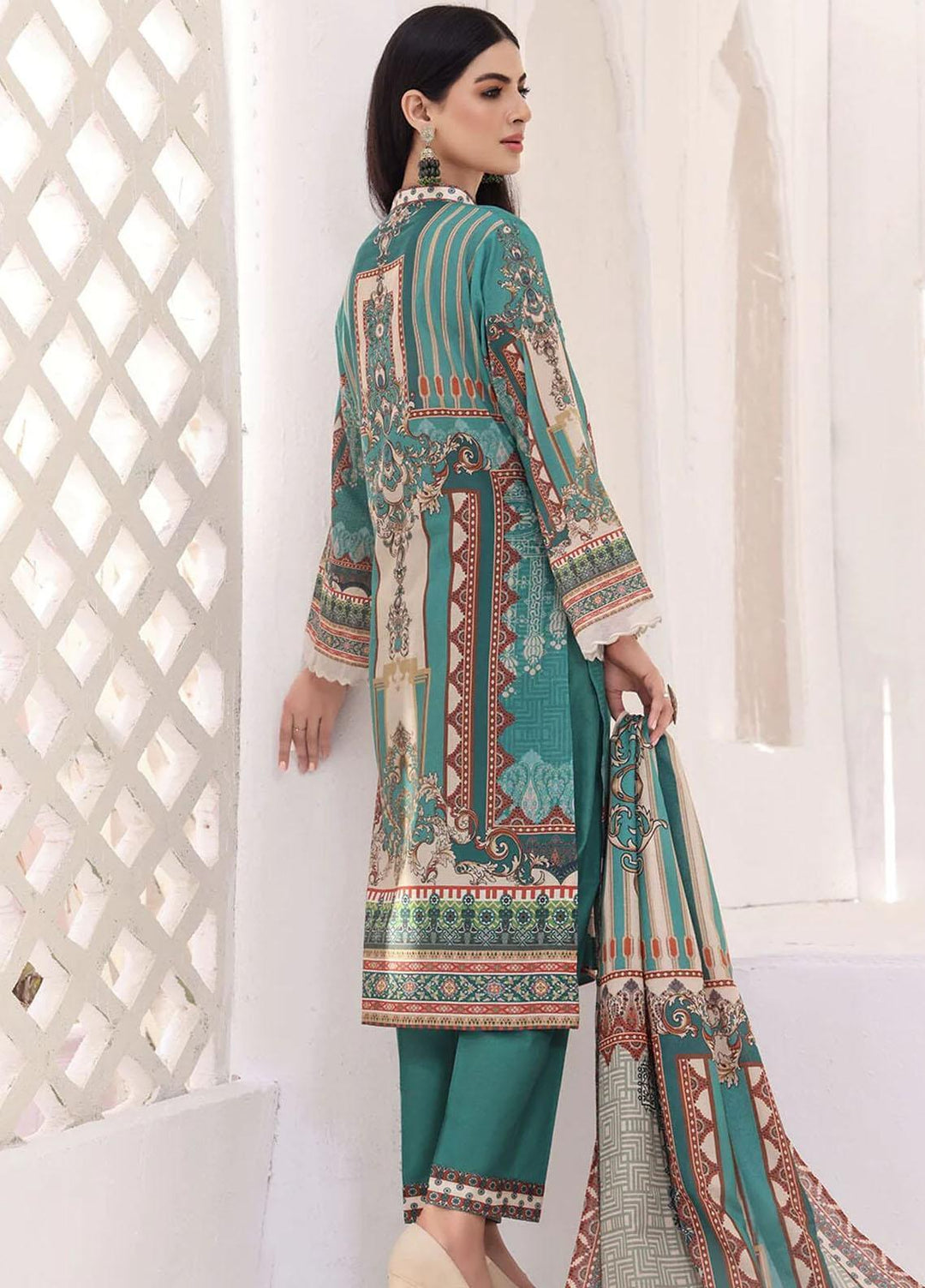 Faha By Khas Embroidered Lawn Suits Unstitched 3 Piece KHS23F KL-1800 - Summer Collection